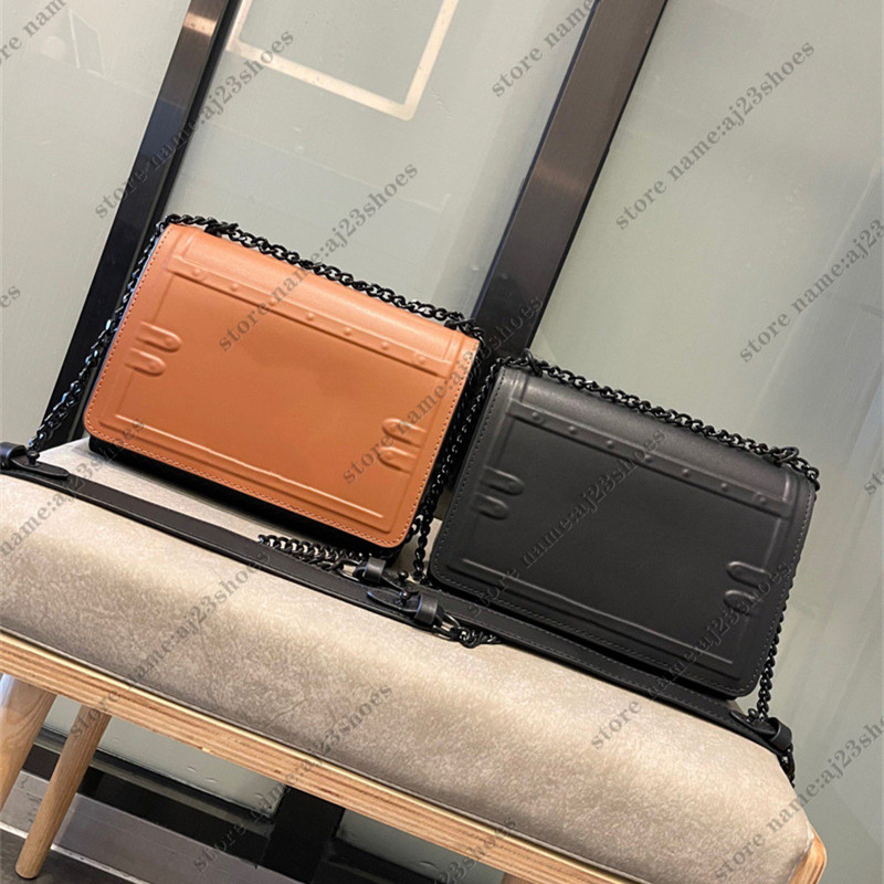 

TWIST MM Messenger bag Wave base designers Womens Handbags Purses Chain Cross Body Bag, Black