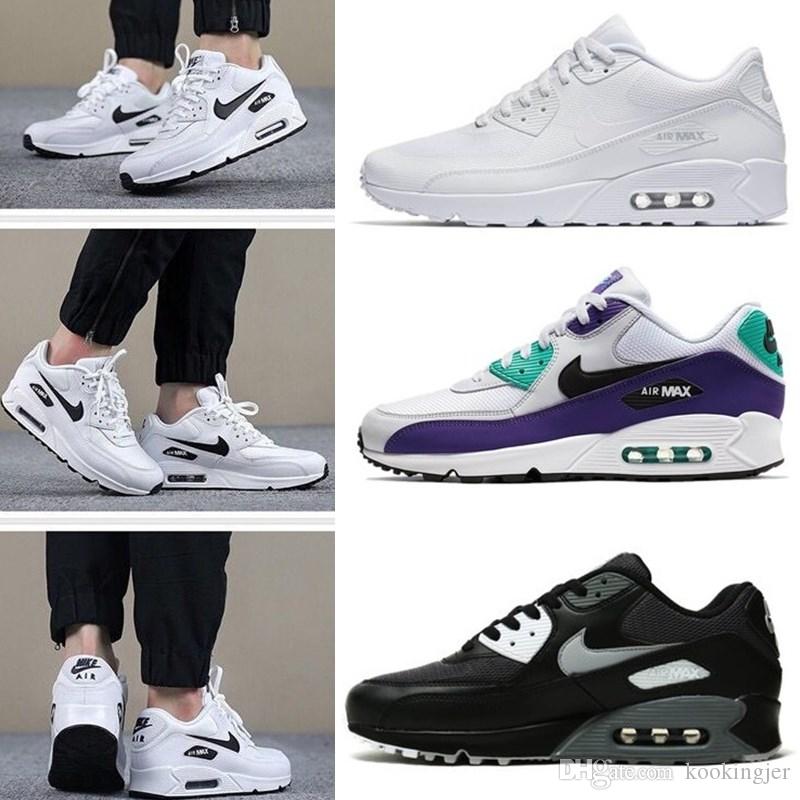 

2021 New Men air womens max90 Shoes classic 90 Men Running Shoes Trainer Air Cushion Surface Breathable Sports, Black