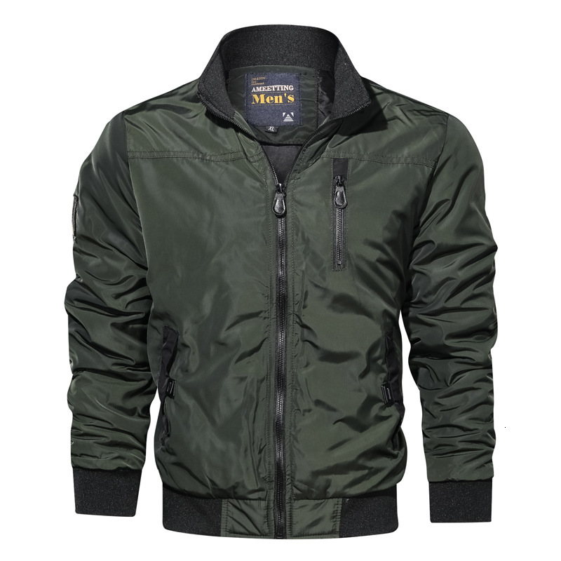 

Men's Jackets fashions wear men's jacket solid autumn collar casual male thin flight suit 5GVP, 1# shoe box