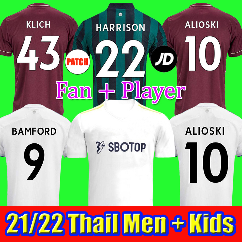 

20 21 Bamford soccer jerseys Leeds United home away third 2021 RODRIGO Koch COSTA Alioski Phillips Men + Kids football shirt thailand