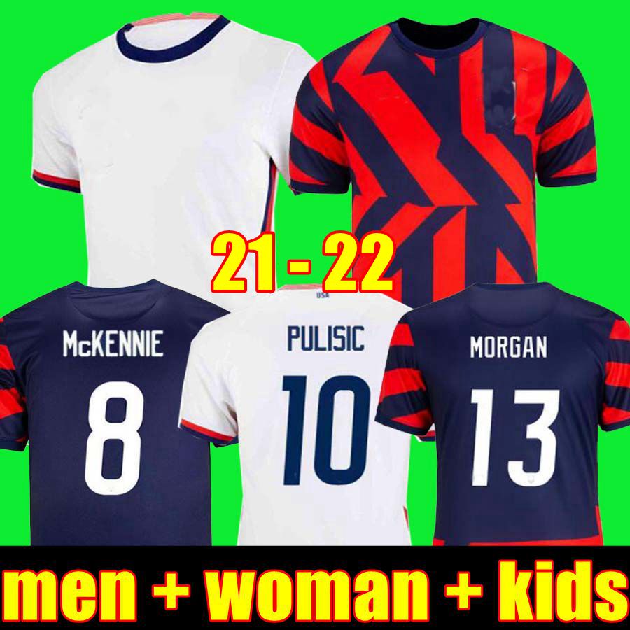

PULISIC MCKENNIE Soccer Jersey AARONSON 2021 PRESS Sargent MORGAN LLOYD America Football jerseys Shirt Camisetas woman men KIDS DEST MUSAH UsAs Robinson, Home adult