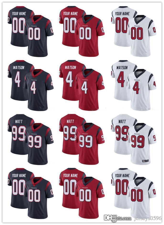 

custom Men women Houston Texans Jersey 4 Deshaun Watson 21 Mark Ingram 30 Phillip Lindsay 5 tyrod Taylor Football Jerseys, Black;red
