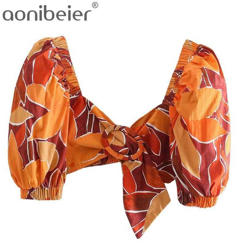 

Women Summer Print 2-piece sets ZA Short Shirts Tops and Shorts Female Street Two-pieces Set Clothes 210604, 01