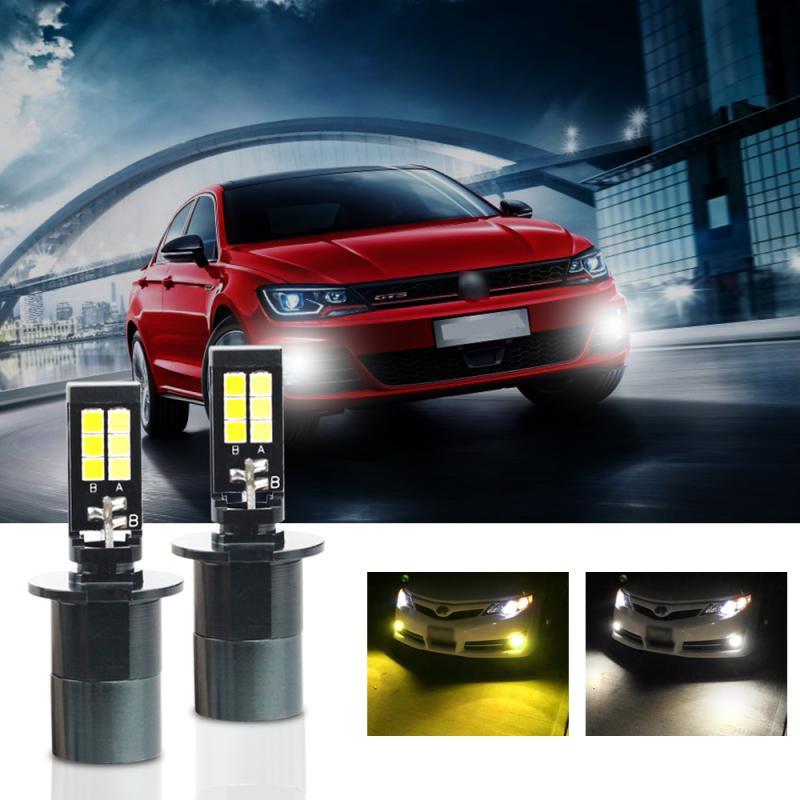 

Car Headlights Mini H7 LED Bulbs H3 H1 EV15 Truck Two-color Fog Lights Accessories