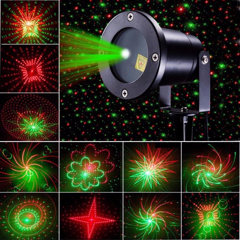 

Lawn Lamps Laser Light, Christmas Projector Lights, Waterproof Red And Green Star 20 Patterns LED Light Outdoor For Halloween Xmas Holiday