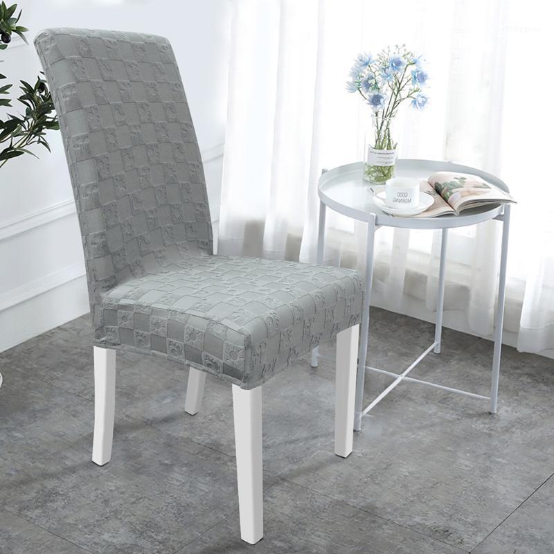 

Chair Covers Removable Cover Slipcover High Stretch Solid Jacquard Pattern For Home Party El Wedding Ceremony