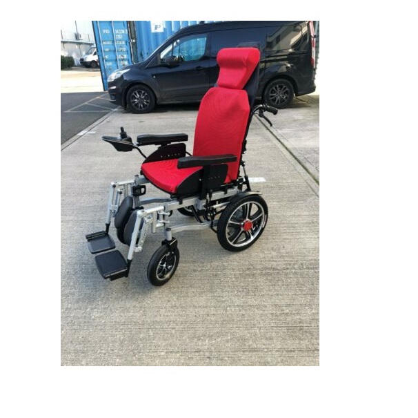 

Portable Folding Electric Wheelchairs Elderly Disabled Scooter Foldable 6005, Army green