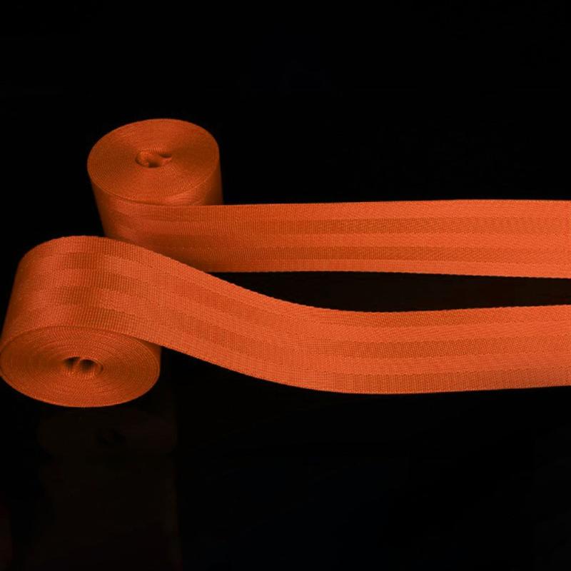 

Safety Belts & Accessories 1 Roll Car Seat Belt 15 Meters 4.8 Cm DIY Orange Racing Straps Reinforced
