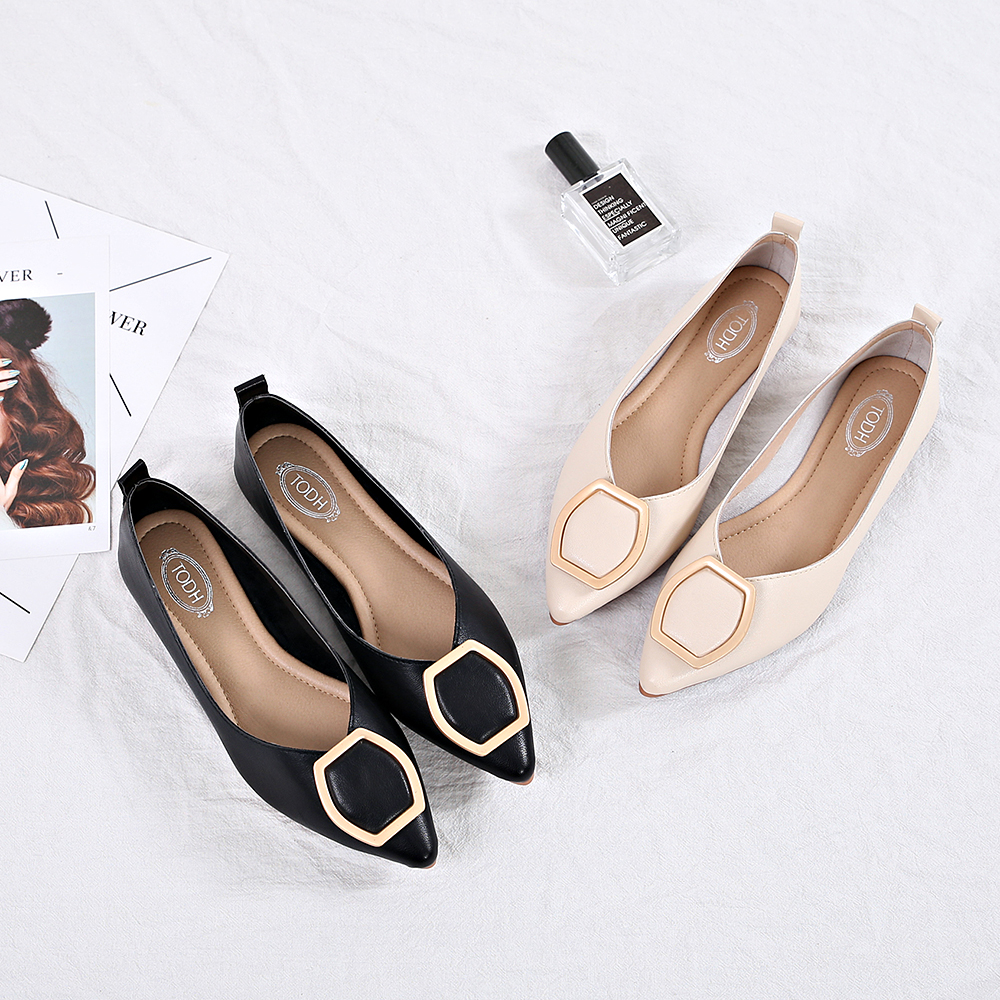 

FamtiYaa Shoes Woman Summer New Fashion Women Flats Fashion Pointed Toe Ballerina Ballet Slip On Casual Shoes AWS213466, Black