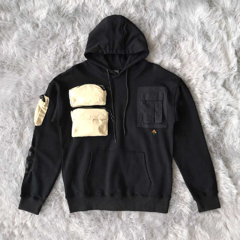 

Fashion Outlet 21SS Travis Scott cactus Jack NRG Ag utility cactus pocket embroidered sweater, Black