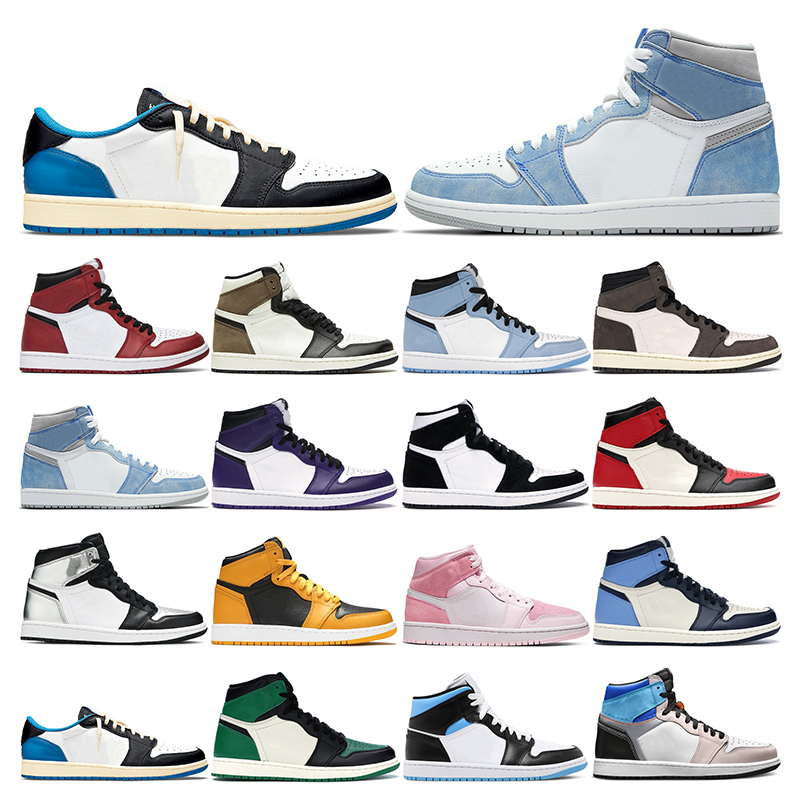

top air retro jordan 1s mens basketball shoes 1 Hyper Royal Dark Mocha shadow University Blue Fragment women sport sneaker trainers outdoor, Summit white