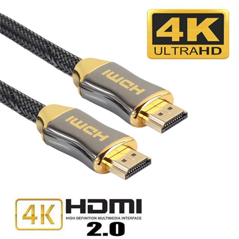 Audio Cables & Connectors 5 Pcs 1m 2m 3m Premium Braided 4K V2.0 Ultra HD Cable For TV LCD Laptop Projector Computer Wholesale X2-image-710261545