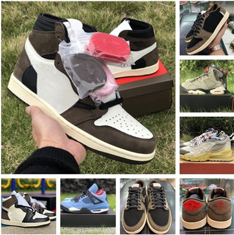 

2023 Top high quality2020 high quality Travis X 1S High OG TS SP 1 Low Men 6S Basketball Shoes Sail Dark Mocha University 4S Outdoor Sneakers With