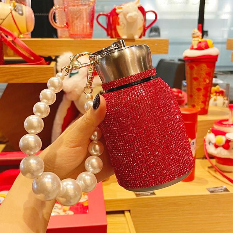 

water bottles rhinestone studded food grade rust-proof insulated tumbler for home