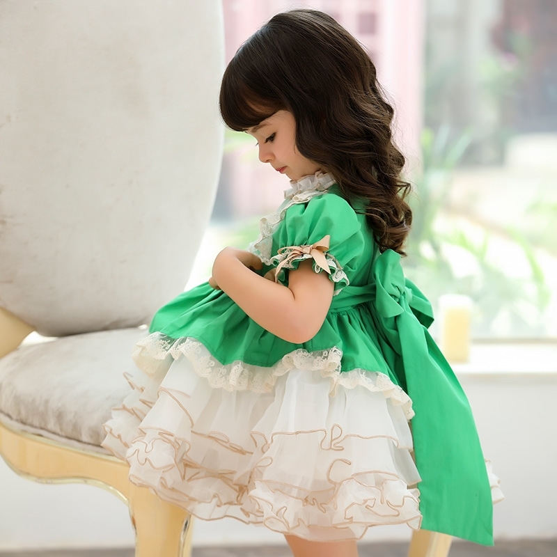 

spanish girl's princess dress swing dress pompous skirt children's lolita, White