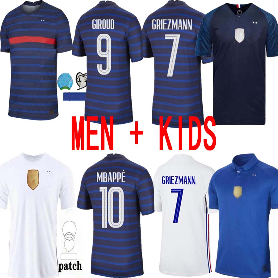 

2021 22 France soccer jersey maillots de football maillot equipe French 20 21 MBAPPE GRIEZMANN KANTE POGBA, Black;yellow