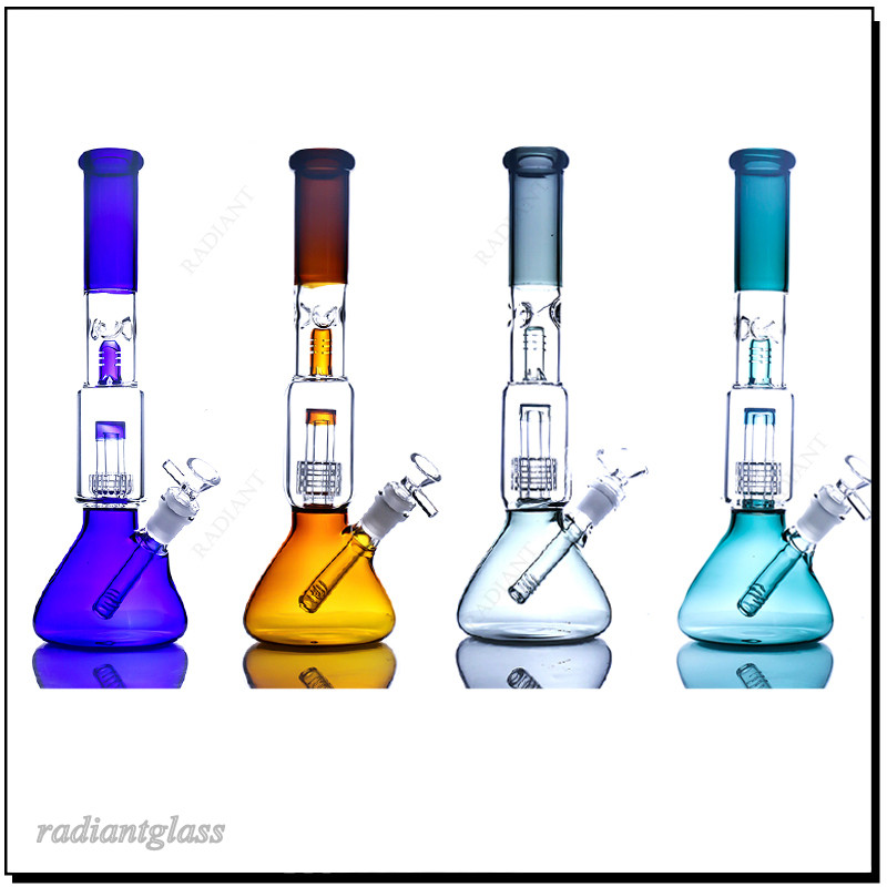 

glass beaker bong birdcage perc thick beaker base design matrix percolator bubblers oil rigs smoking water pipe dab rig hookahs with 14mm female joint