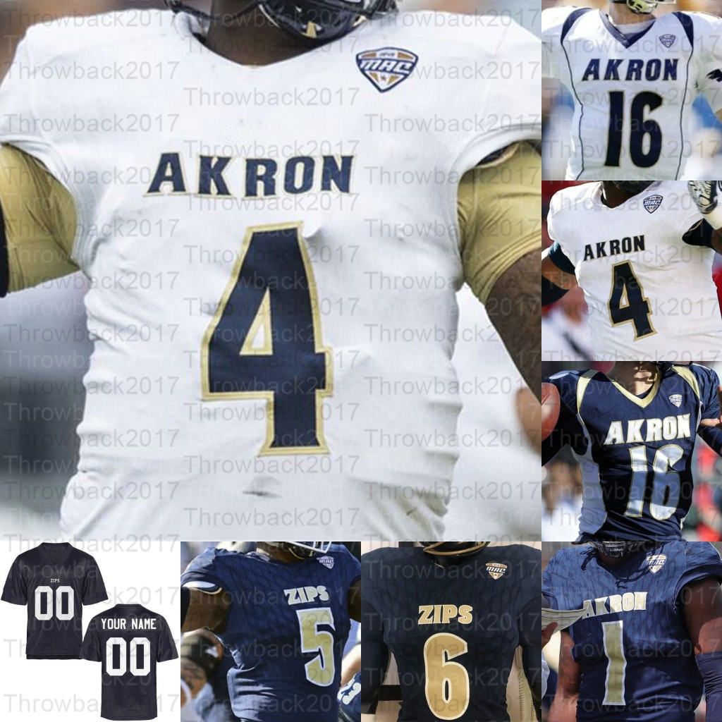 

Custom Akron Zips College Football Jerseys Jason Taylor Kato Nelson Nate Stewart Jeremiah Knight Dustin Burkhart Zach Gibson Brandon, White iii