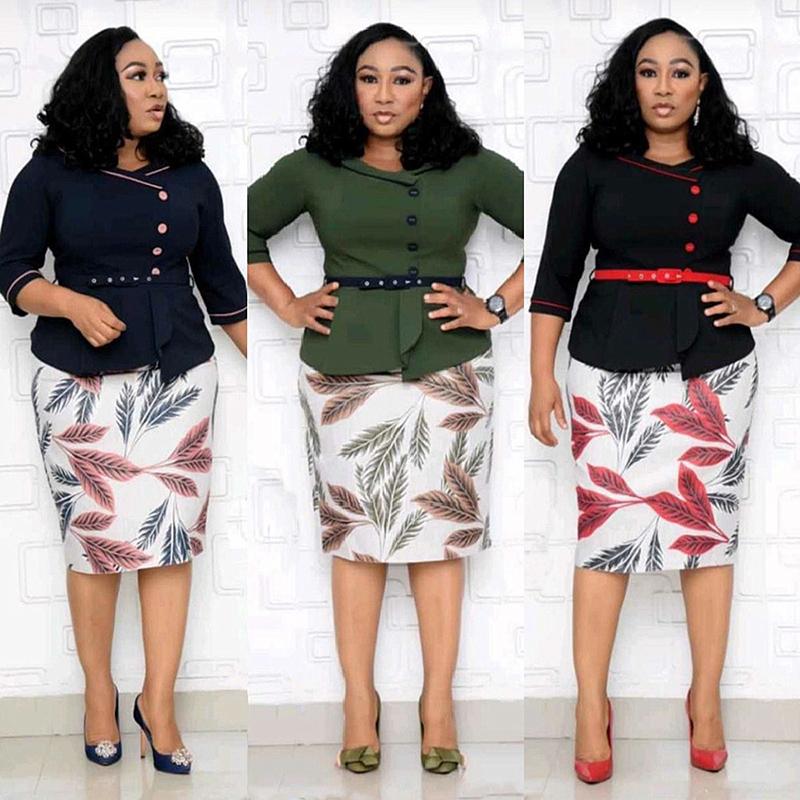 

Ethnic Clothing 2 Two Piece Set Women Africa Clothes African Dashiki Fashion Suit Top And Print Skirt Suits Elegant Party Plus Size For Lady