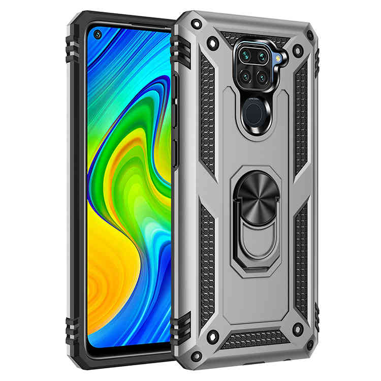 

Phone Case For Xiaomi Redmi Note 9S 9 Pro MAX Pocophone POCO X3 NFC PRO Shockproof Armor Hard Car Magnetic Finger Ring Cover, Black