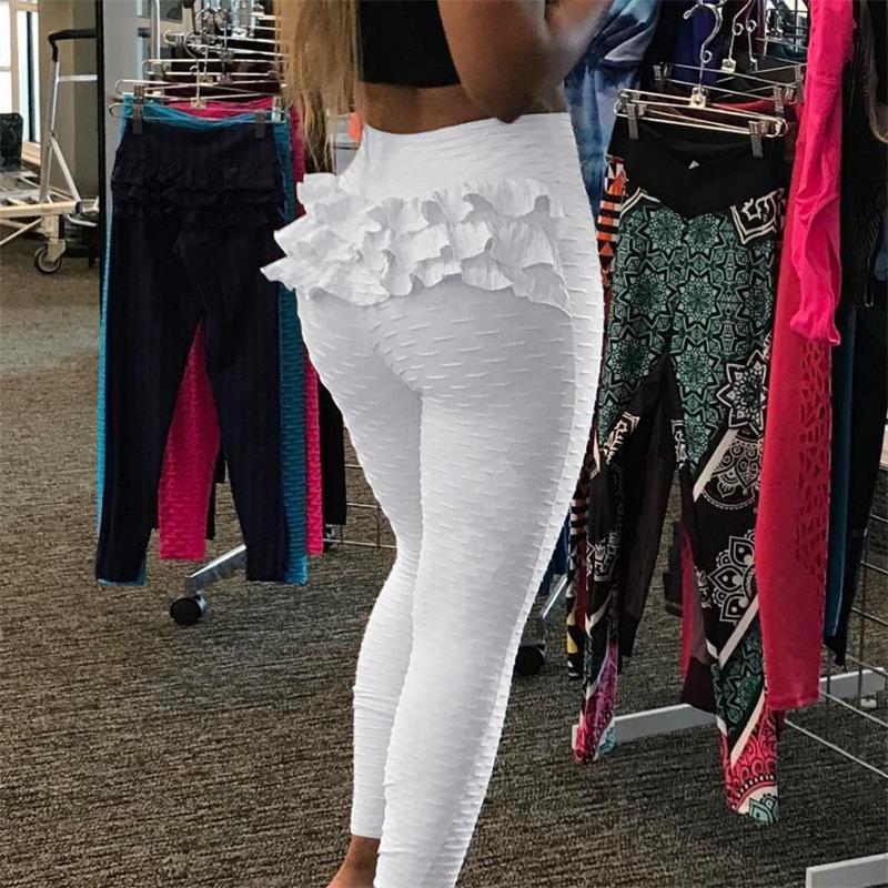 

New Sexy Women High Elastic Fitness Sport Leggings Yoga Pants Slim Running Tights Sportswear Sports Pants Trousers Yoga Leggings, 7277 white