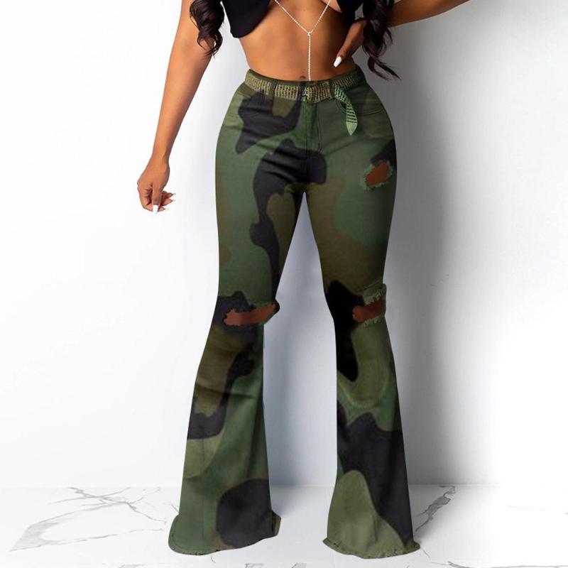 Women Plus Size Camouflage Pants 