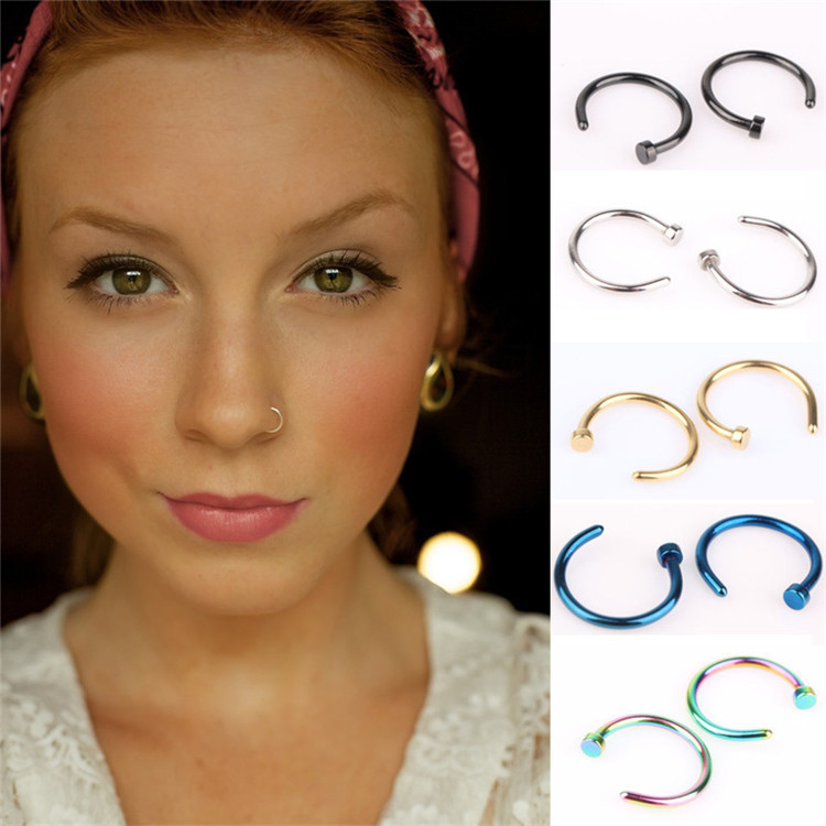 

Top selling jewelry 316L body piercing jewelry nose nail Stainless Steel Nose Ring