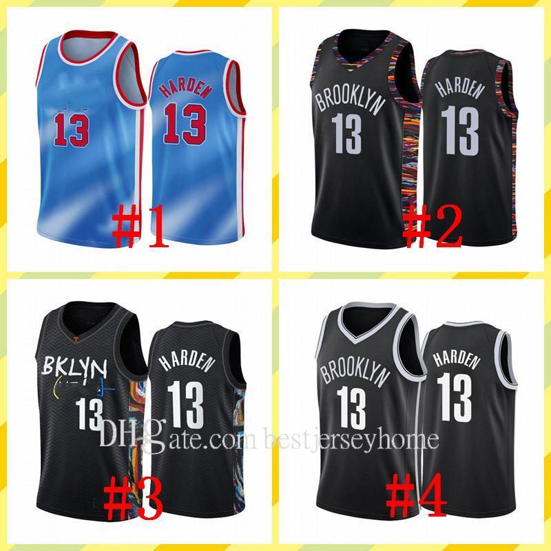 

Men Kid Brooklyn7 Durant 11 Irving 13 Harden 22 LeVert 31 Allen 12 Joe Harris White City Pride Night Basketball Jersey, Black;red