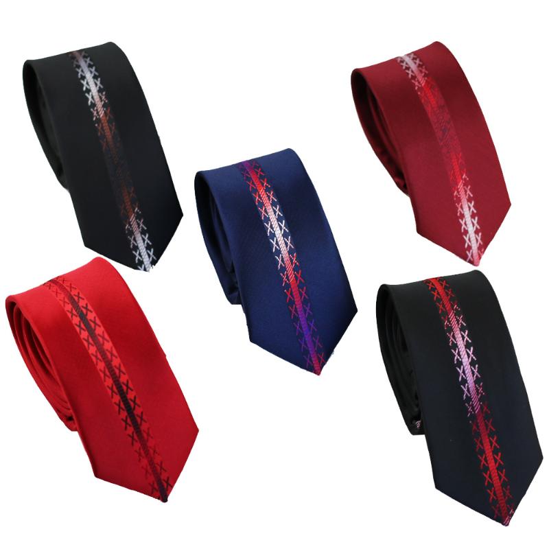 Neck Ties Coachella Panel Vertical Stripe Necktie Microfiber Fashion Skinny Tie 6cm-image-703284729