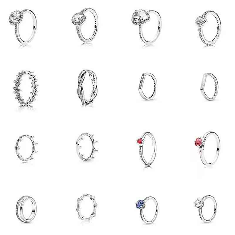 

Wedding Rings Fashion Stainless Steel Red Crystal Heart For Women Classic Zircon Charm Jewelry Couple Anniversary Girl Gifts