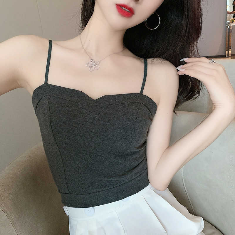 

Women Tank Tops Sexy Crop Vest Solid Female Off Shoulder Sleeveless White Summer Clothing Woman Fashion Corset Top OL 210604