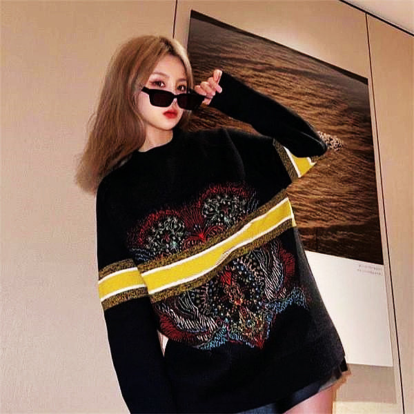 

Women' sweater designer top high quality coat fashion letter jacquard casual crew neck Pullover 2021 Classic Golf luxury sports men' and women' clothing
