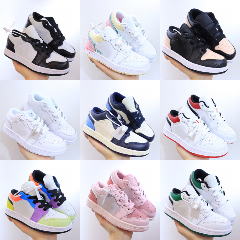 

Designers Jumpman 1 Kids Basketball shoes Youth 1s Hook Loop Elastic band Toddlers Royal Obsidian Chicago Low Running shoes Infant Big Boys Girls Sneakers Size 24-37, As picture 8