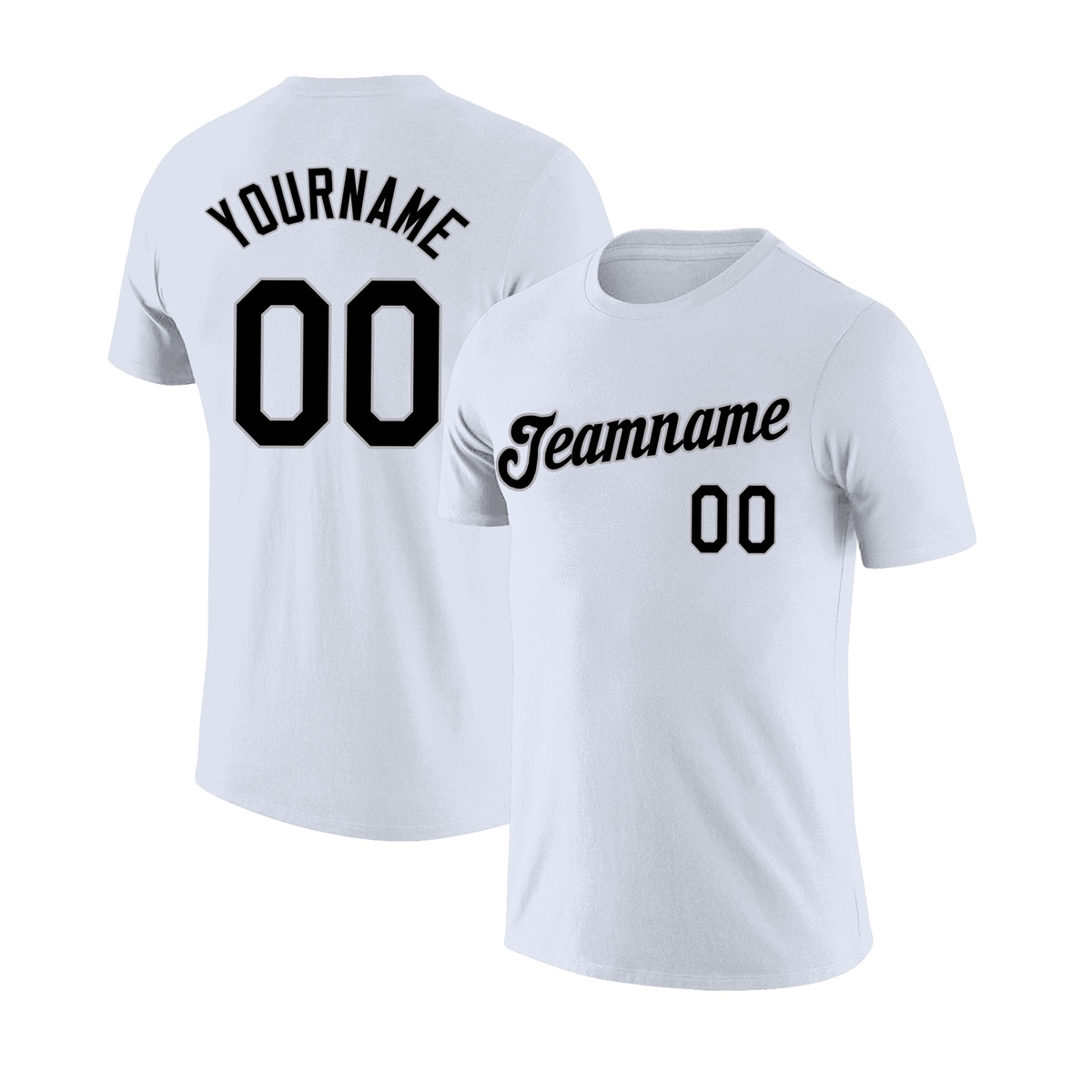 

Custom T-shirts Full Subliamted Your Name and Number Quick-dry Breathable Soft Sportswear for Men/Kids Outdoor Playing Any Colour, White;black