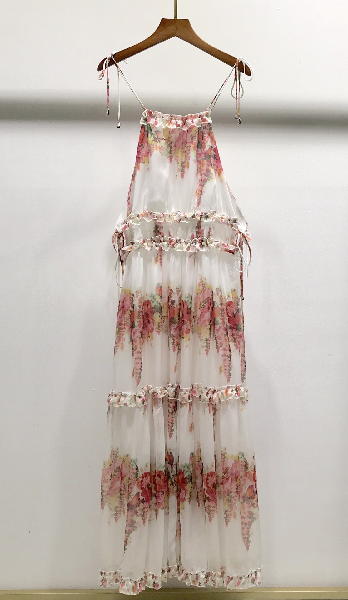 

2021 dress Australia holiday series style elegant print suspender fairy Beach skirt, Multi