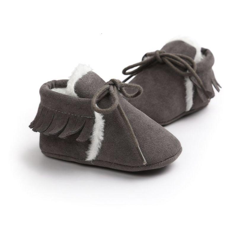 

First Walkers Baby Boy Girl Moccasins Soft Moccs Shoes Bebe Fringe Soled Non-slip Footwear Crib New PU Suede Leather Newborn Q4G6, Coffee