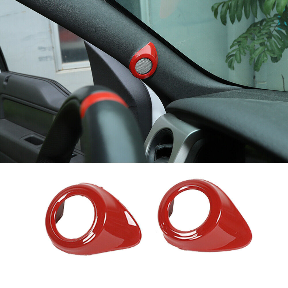 

Car A-pillar Horn Decoration Cover For Ford F150 Raptor 09-14 Red 2PCS