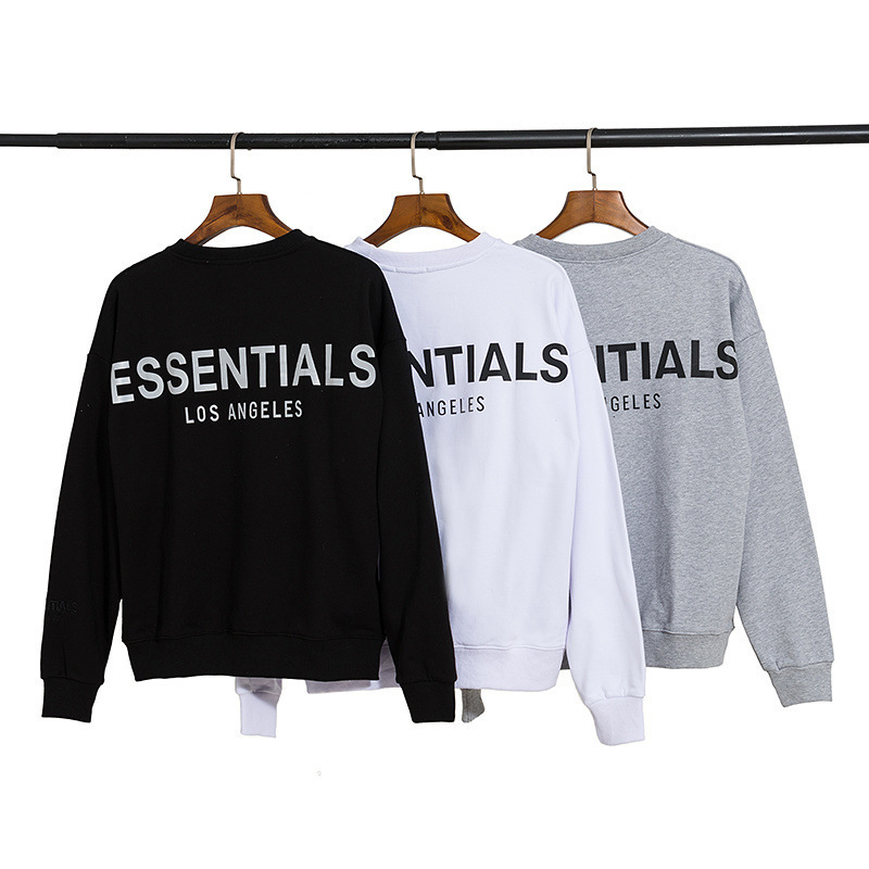 

Chao brand fog feel of God essentials reflective round neck long sleeve sweater 5IIU, Black