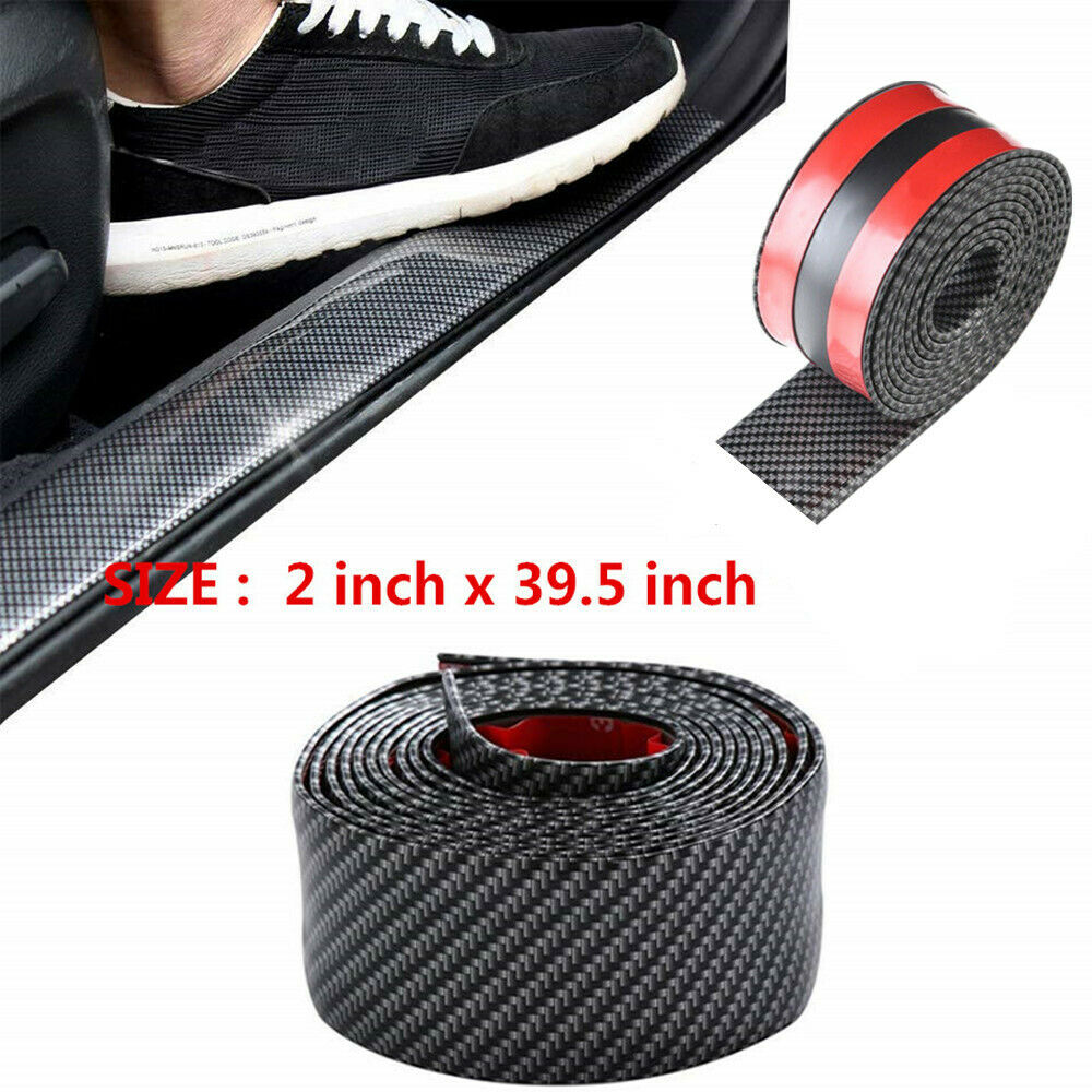 

1PC Accessories Carbon Fiber Car Scuff Plate Door Sill 5D Sticker Protector