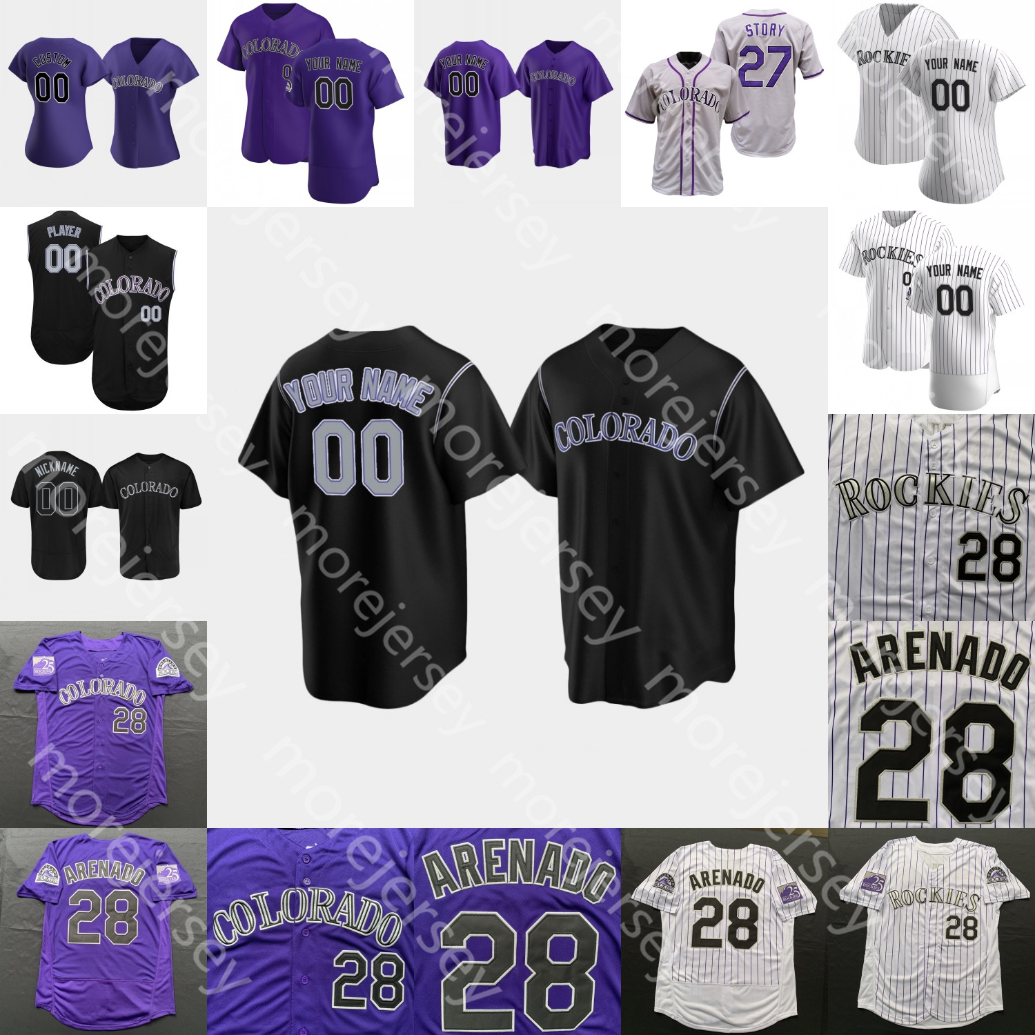 

Baseball Jersey Josh Fuentes Garrett Hampson Ryan McMahon Elehuris Montero Chris Owings Brendan Rodgers Colton Welker Bret Boswell Bud Black Yency Almonte Bard, Player weekend