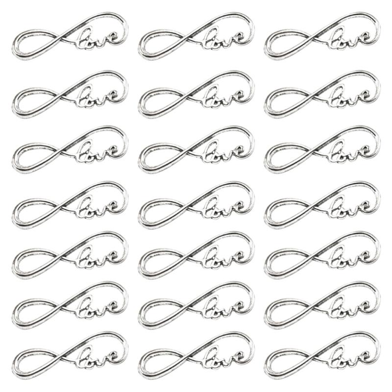 

Charms 50pcs Alloy 8 Shape Pendants Connector DIY Jewelry Making Accessory For Necklace Bracelet, Bronze;silver