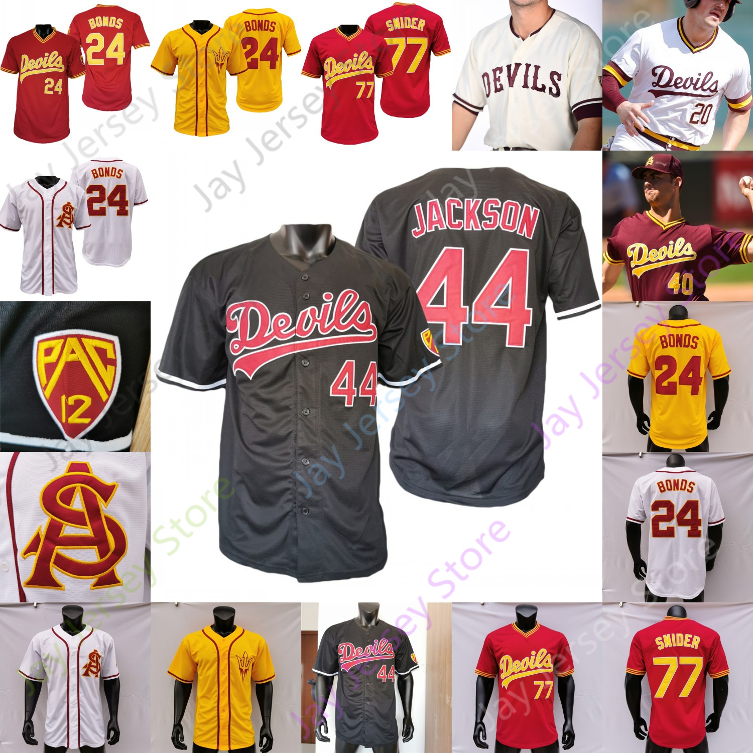 

2021 ASU Arizona State Jersey Barry Bonds Reggie Jackson Spencer Torkelson Drew Swift Trevor Hauver Hunter Jump Nick Cheema Luke La Flam Boyd Vander Kooi RJ Dabovich, White