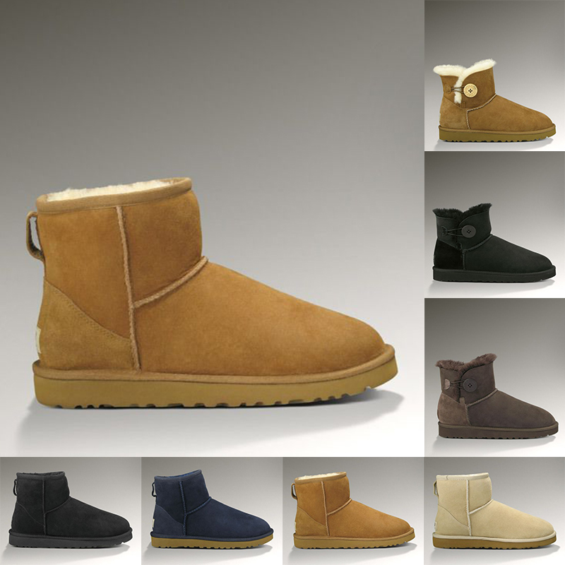 

warn Winter boots women australia australian boot snow furry satin ankle black brown booties fur leather outdoors shoes size 5-10