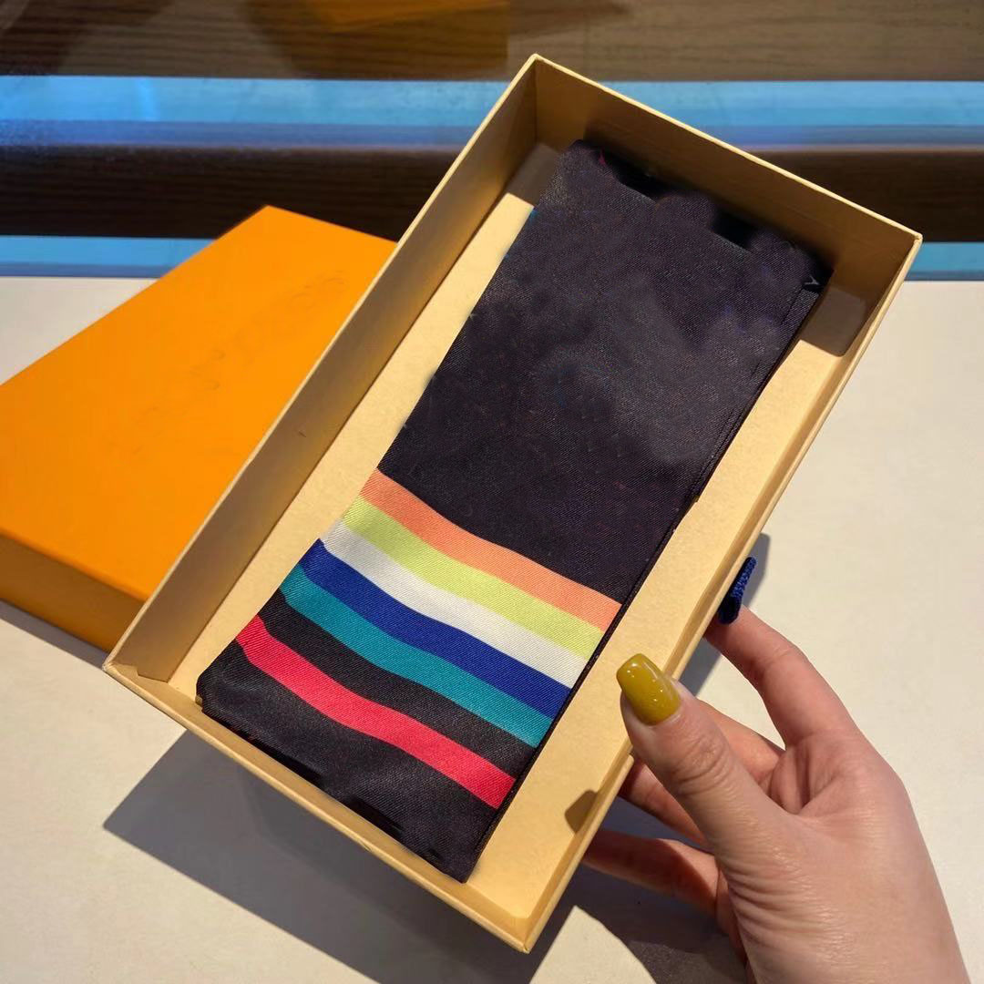 

2021 Designer Silk Scarf Fashion Headband Luxury Brands Women Silk Scraves Top Grade Silk Scarf Hair Bands 120*8cm M12222