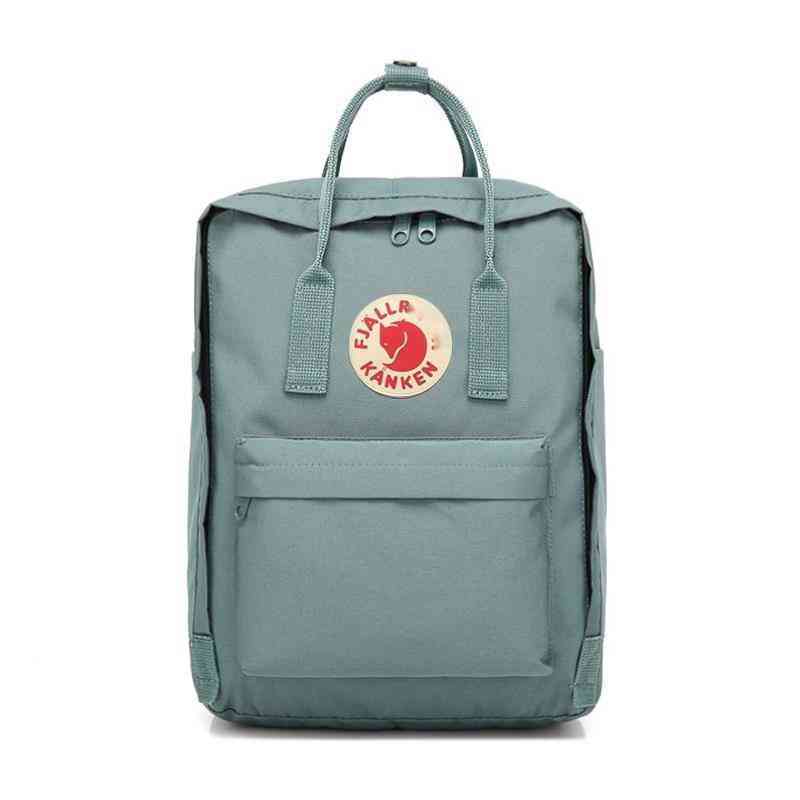 

Official Fjallravan Kanken Arctic Fox Female Backpack Student Schoolbag Waterproof Canvas Travel Computer Mommy Bag Kan, Military blue