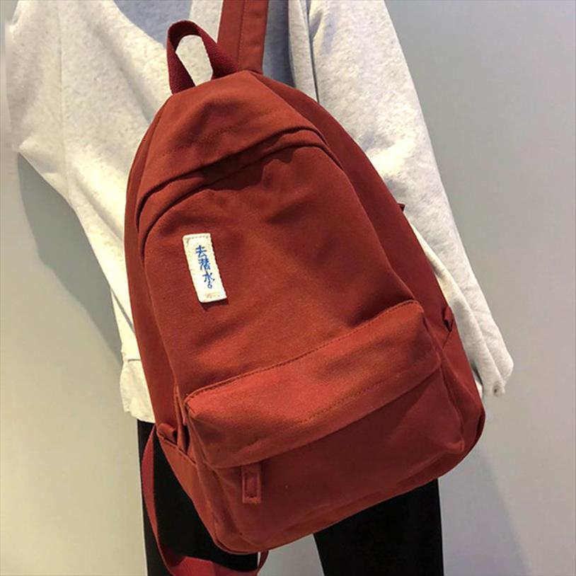 

fashion women backpack for teenagers black school bag female business travel bookbag girl canvas mochila