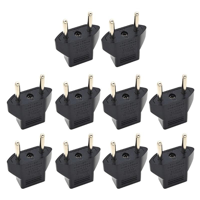 

Smart Power Plugs 10 Pcs Universal US To EU Plug Converter 250V AC Adapter Charger Travel Outlet K1KF