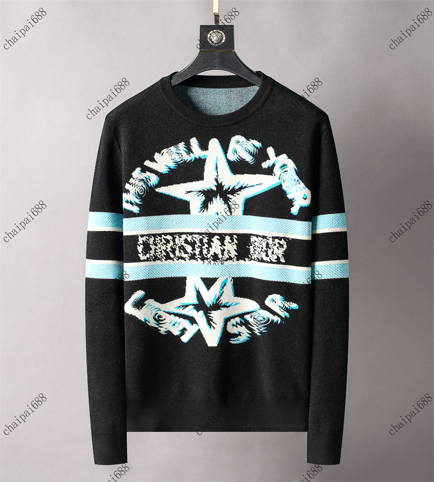 

2021 famous hot-selling fashion brand knitwear men's retro printing super hot sweater autumn and winter new youth couple sweater M-3xl