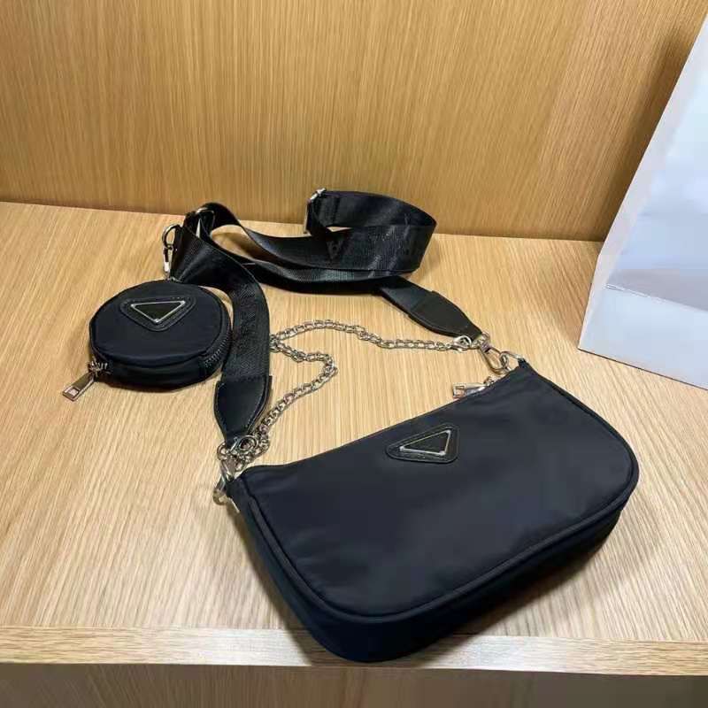 

Women Luxurys Designers Bags 2021 Crossbody Bag designer handbags whit mini wallet Girls Nylon Backpack black Tote Handbag