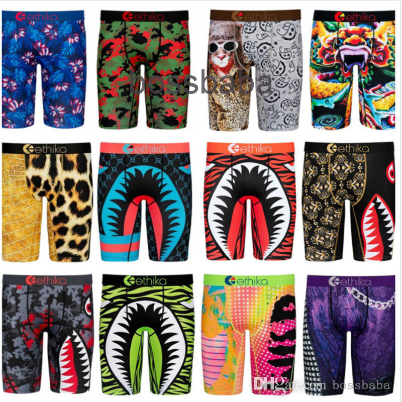 

Designer Ethika Print Men Boxers Underwear Sports Tracksuits Quick Dry Pants Popular Beach leggings Fashion Men Swim Trunks 813, Opp bag